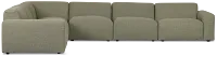Baylor Green Fabric 6-piece Modular Sectional