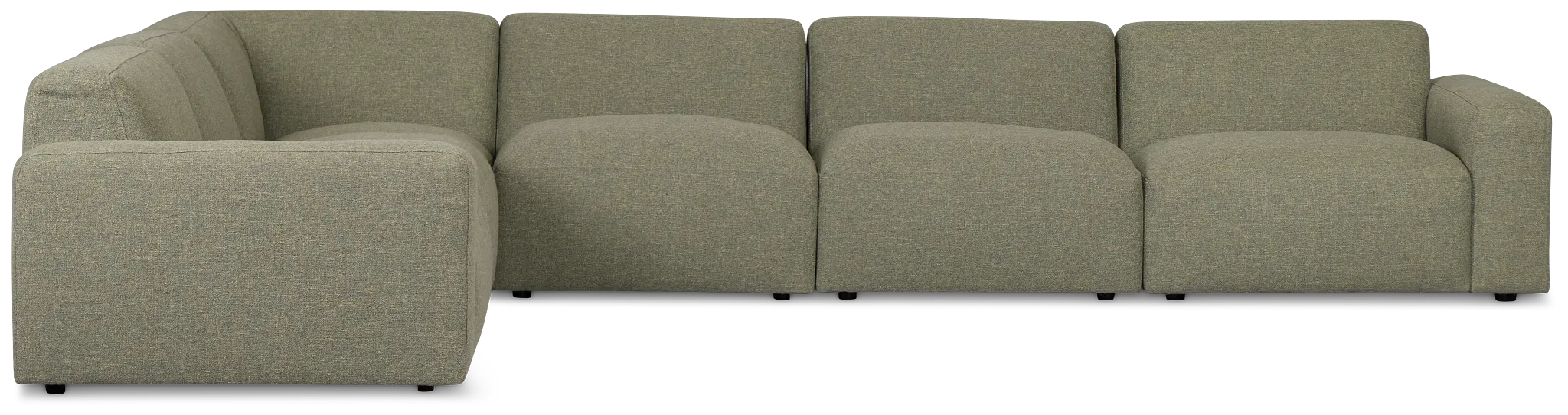 Baylor Green Fabric 6-piece Modular Sectional
