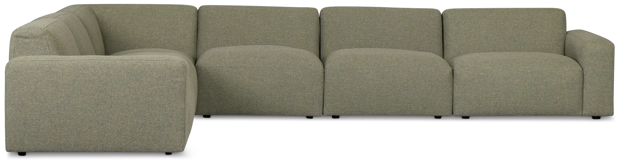 Baylor Green Fabric 6-piece Modular Sectional Baylor Green Fabric 6-piece Modular Sectional