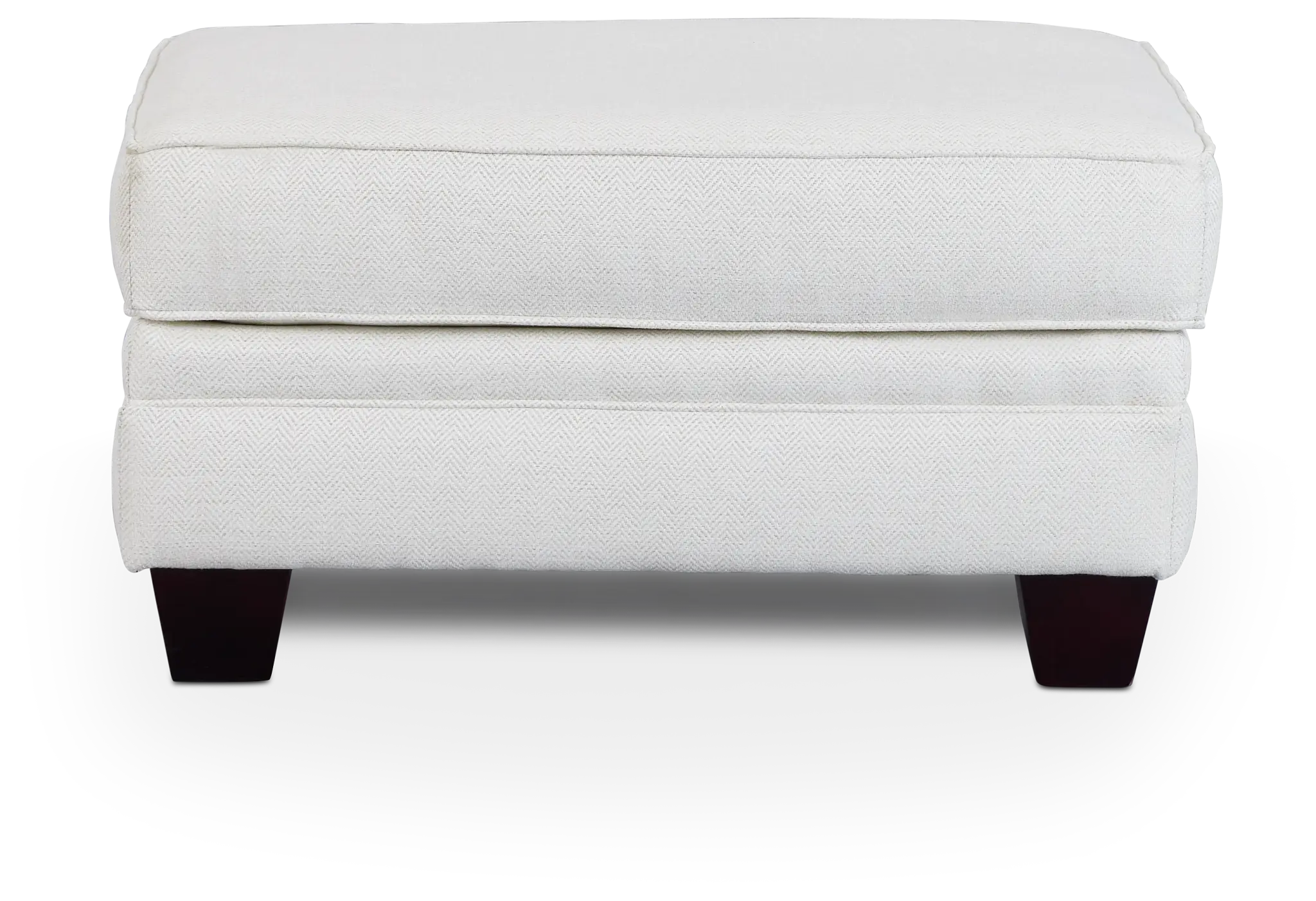 Avery White Fabric Ottoman Avery White Fabric Ottoman