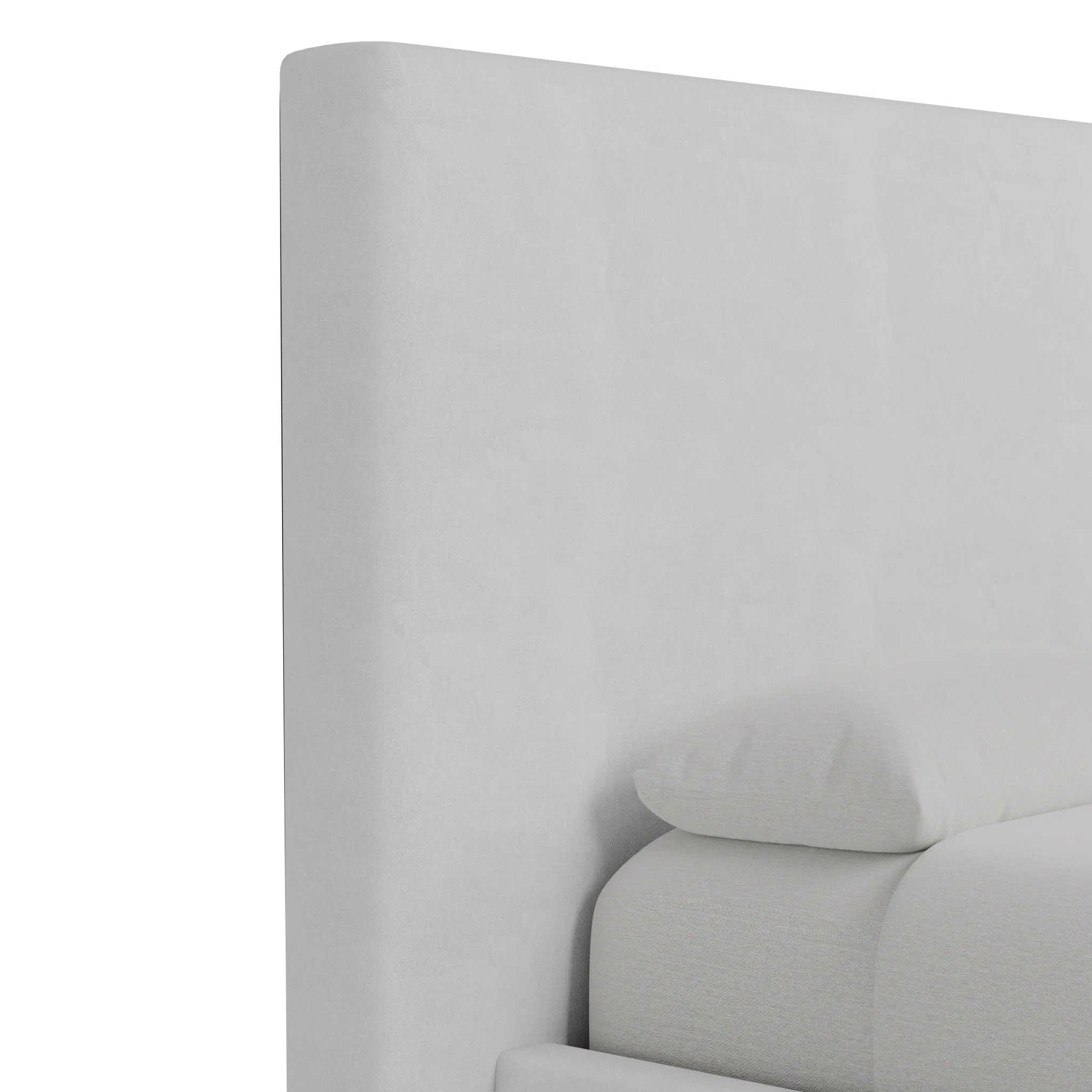 Grayton Peyton White 54" Upholstered Platform Bed