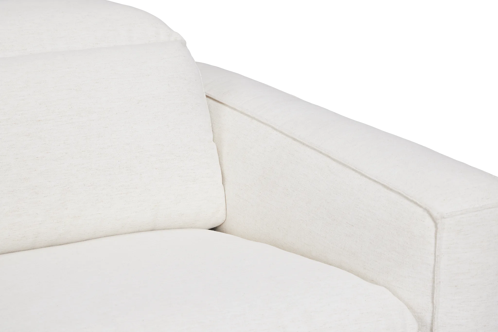 Ryland White Fabric Power Reclining Sofa