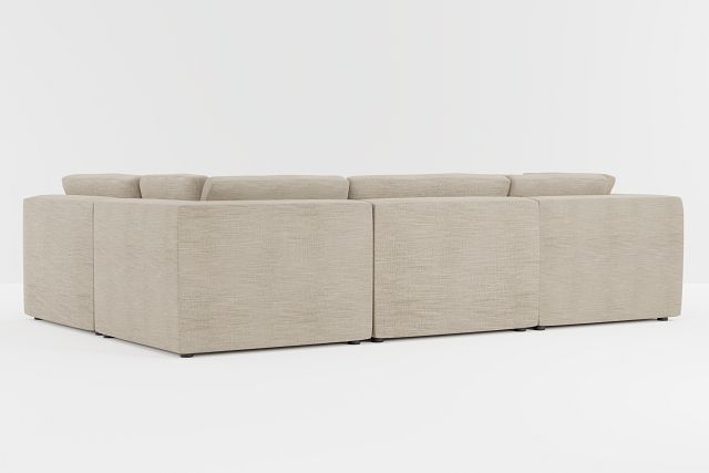 Destin Victory Taupe Fabric 6-piece Pit Sectional