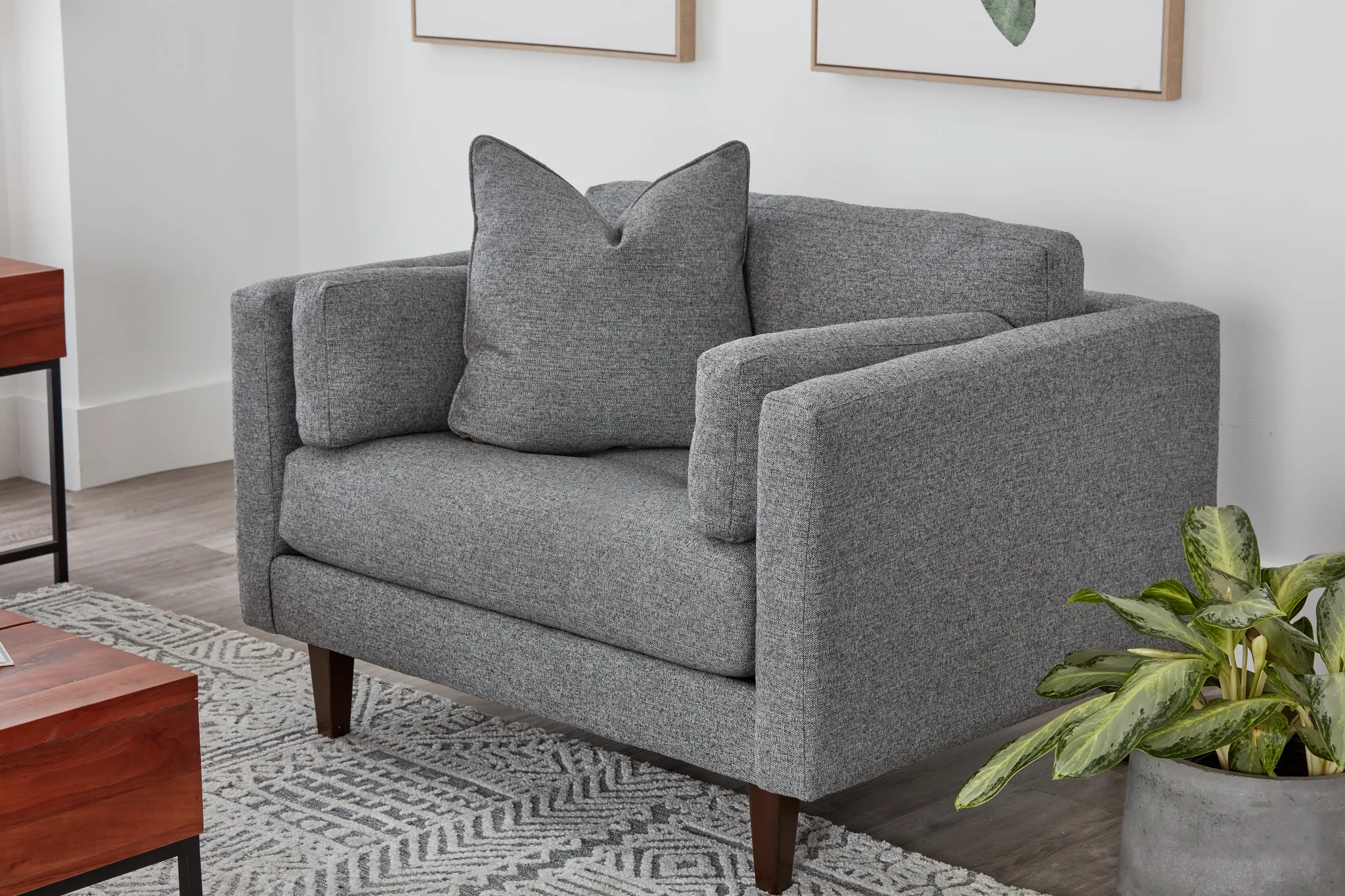 Casen Dark Gray Fabric Chair
