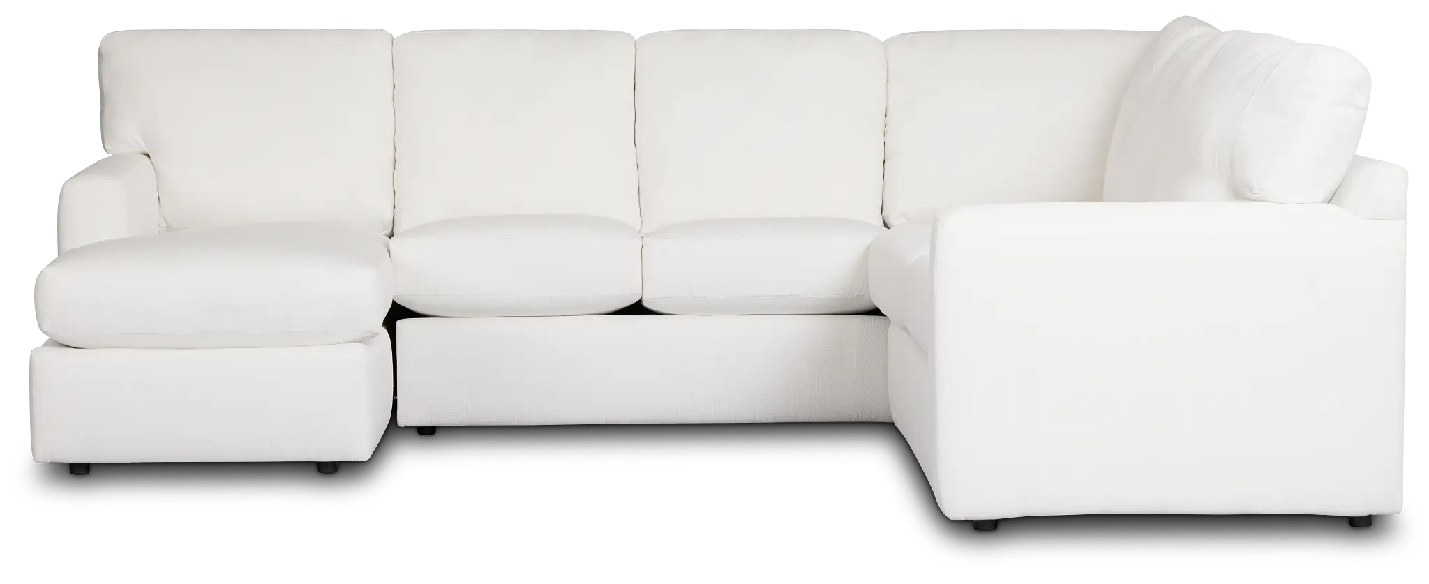Rhodes White Fabric Medium Left Chaise Sectional Rhodes White Fabric Medium Left Chaise Sectional