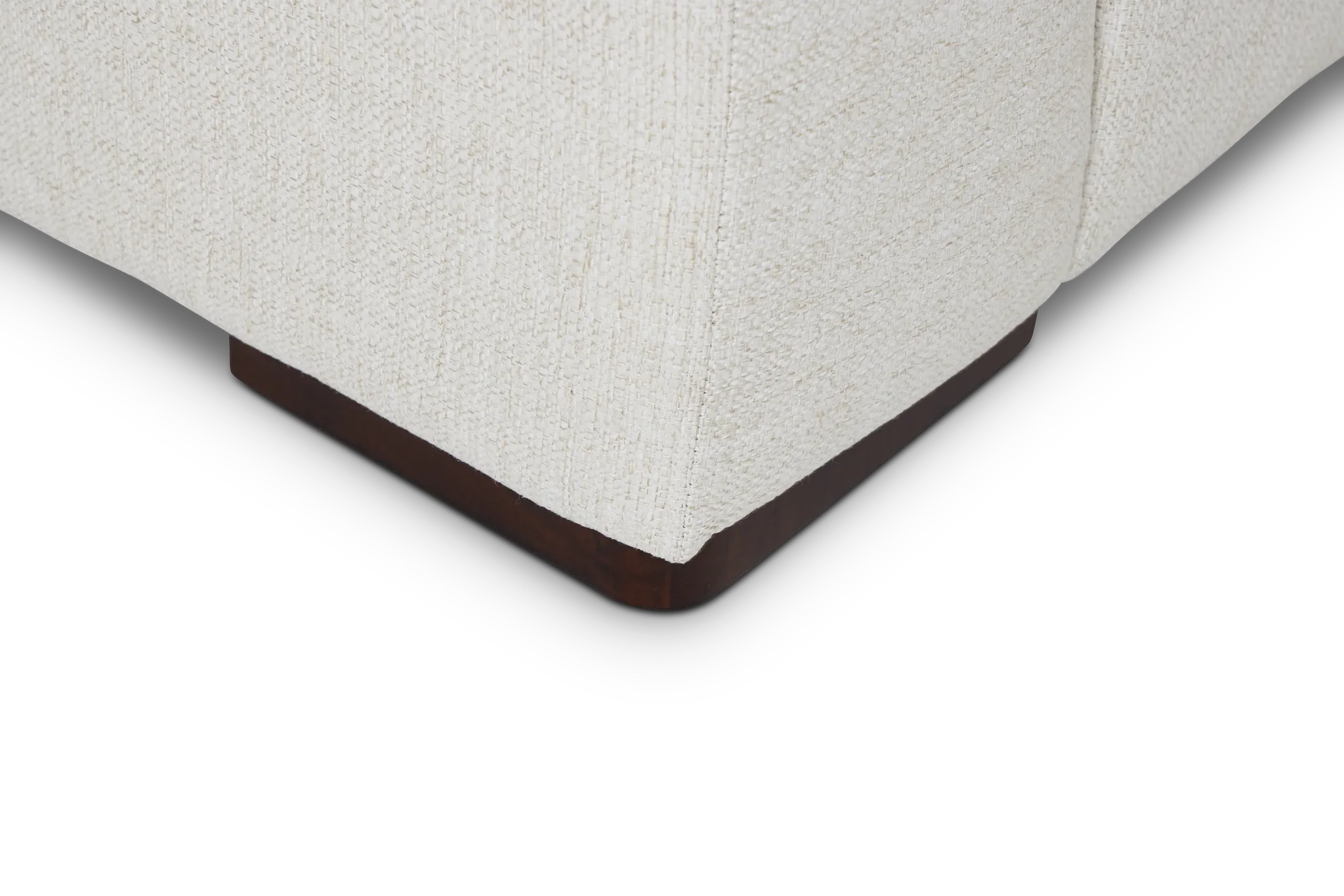 Veronica White Down Small Right Bumper Sectional