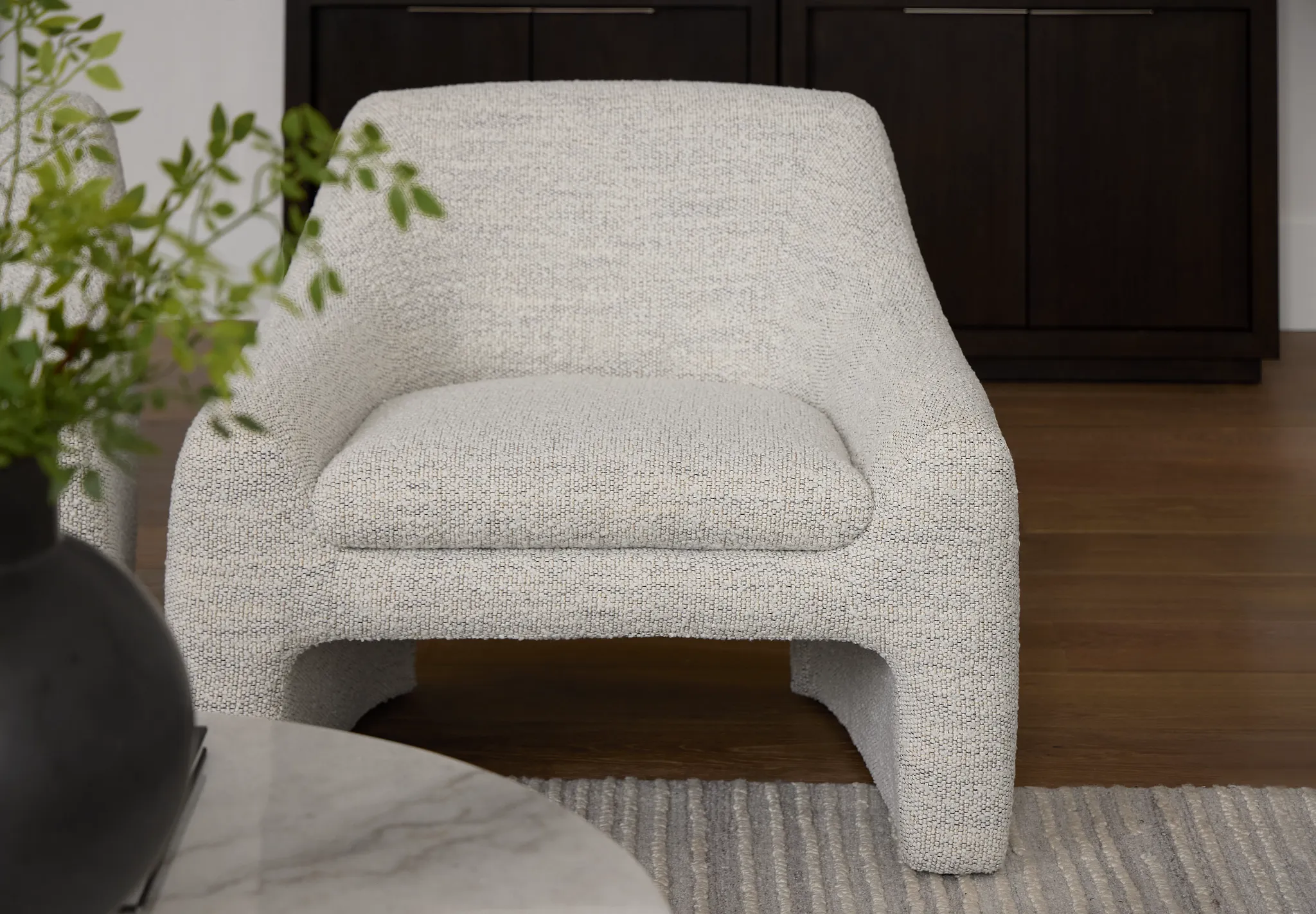 Carter Light Gray Fabric Accent Chair