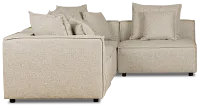 Tatum Beige Fabric 4-piece Modular Sectional