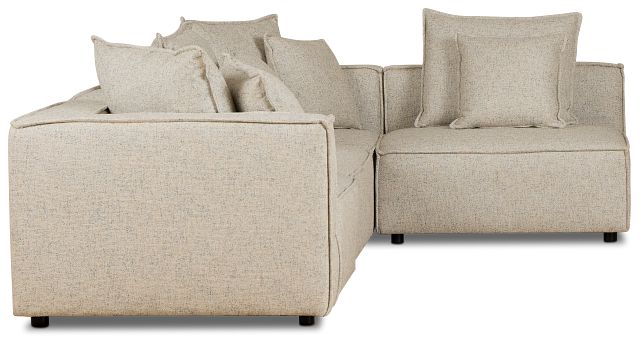 Tatum Beige Fabric 4-piece Modular Sectional