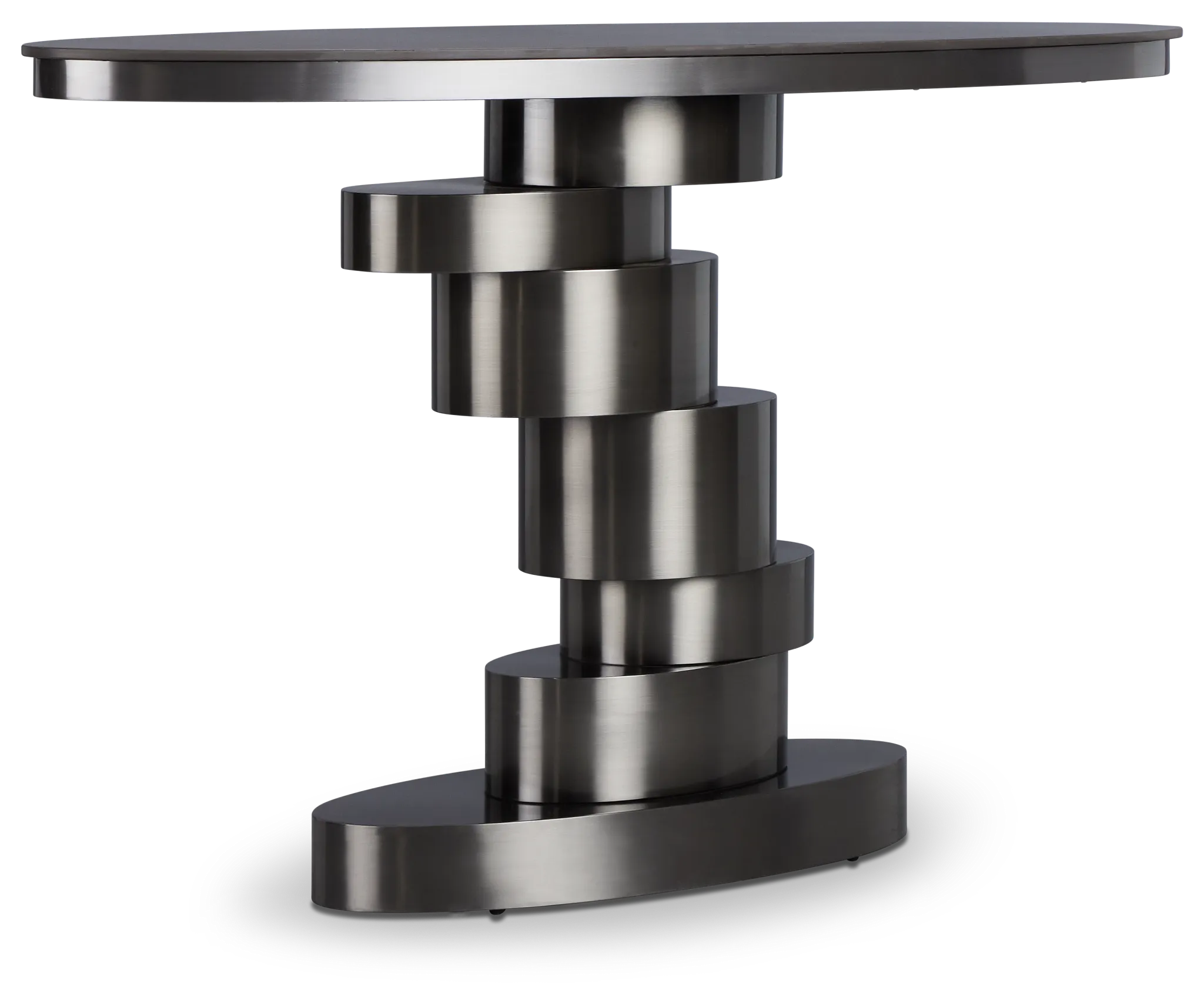 Ambrose Black Glass Console Table