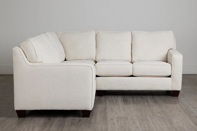 Andie White Fabric Small Two-arm Sectional (0)