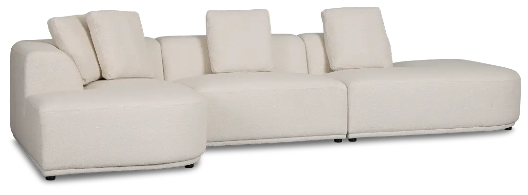 Catalina Beige Fabric Small Left Chaise Sectional Catalina Beige Fabric Small Left Chaise Sectional