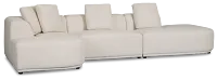 Catalina Beige Fabric Small Left Chaise Sectional
