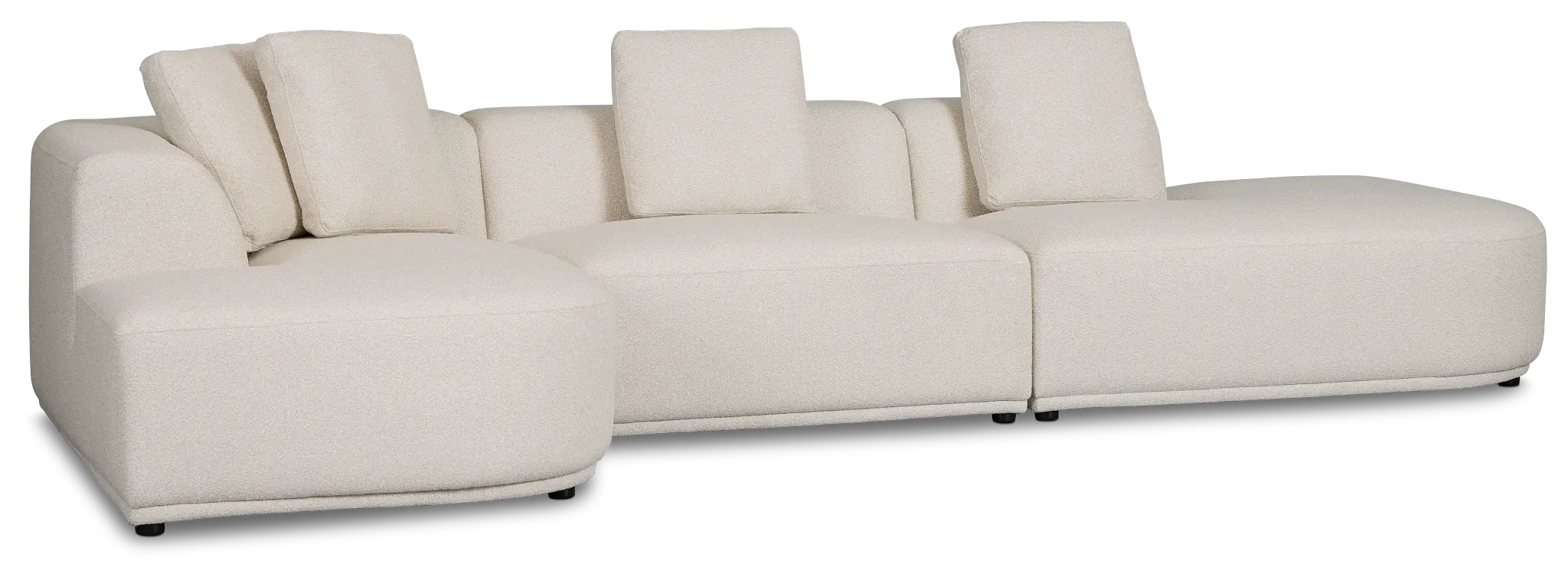 Catalina Beige Fabric Small Left Chaise Sectional Catalina Beige Fabric Small Left Chaise Sectional