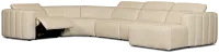 Jace Ivory Lthr/vinyl Small Right Chaise Power Reclining Sectional