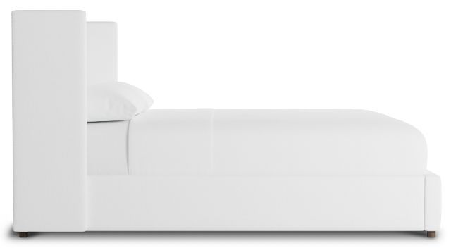 Captiva Suave White 48" Upholstered Shelter Bed