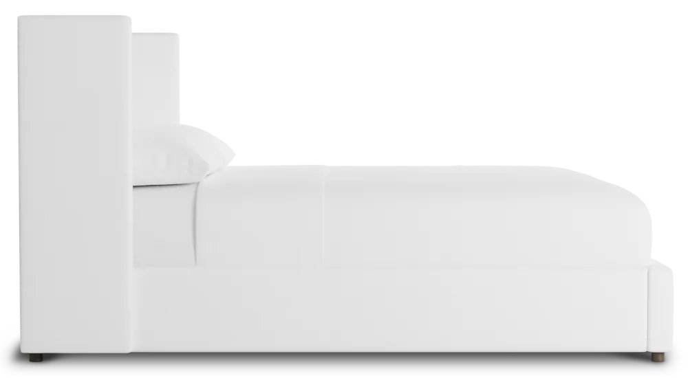 Captiva Suave White 48" Upholstered Shelter Bed