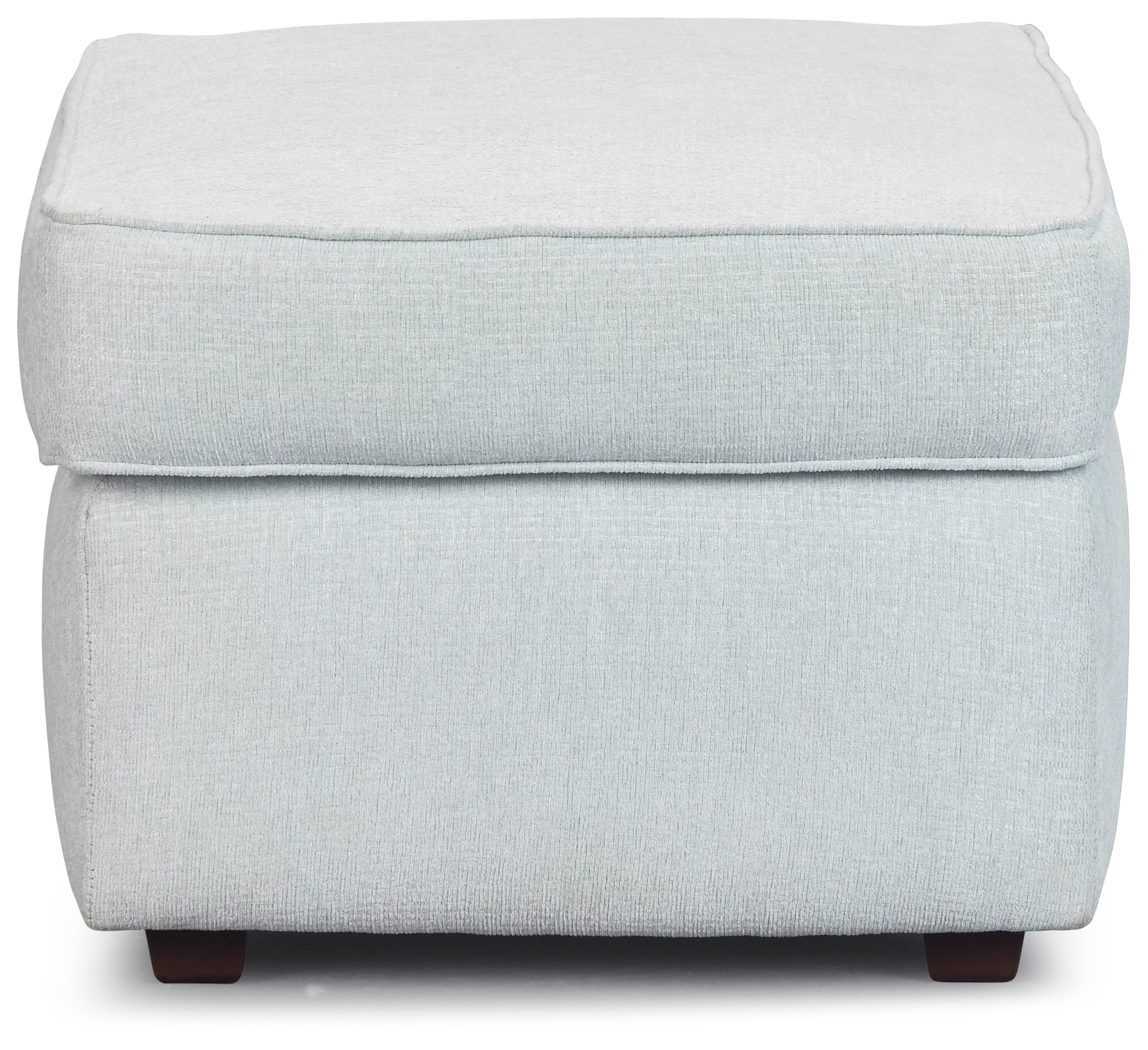 Avalon Light Blue Fabric Ottoman