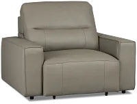 Rudy Gray Lthr/vinyl Power Extension Chaise