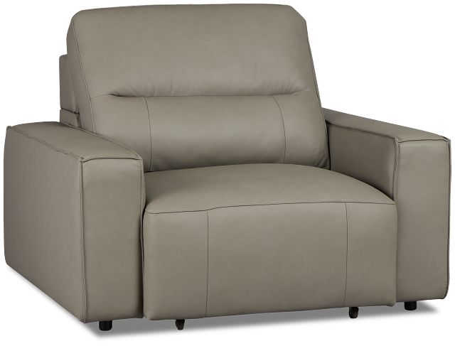 Rudy Gray Lthr/vinyl Power Reclining Chaise