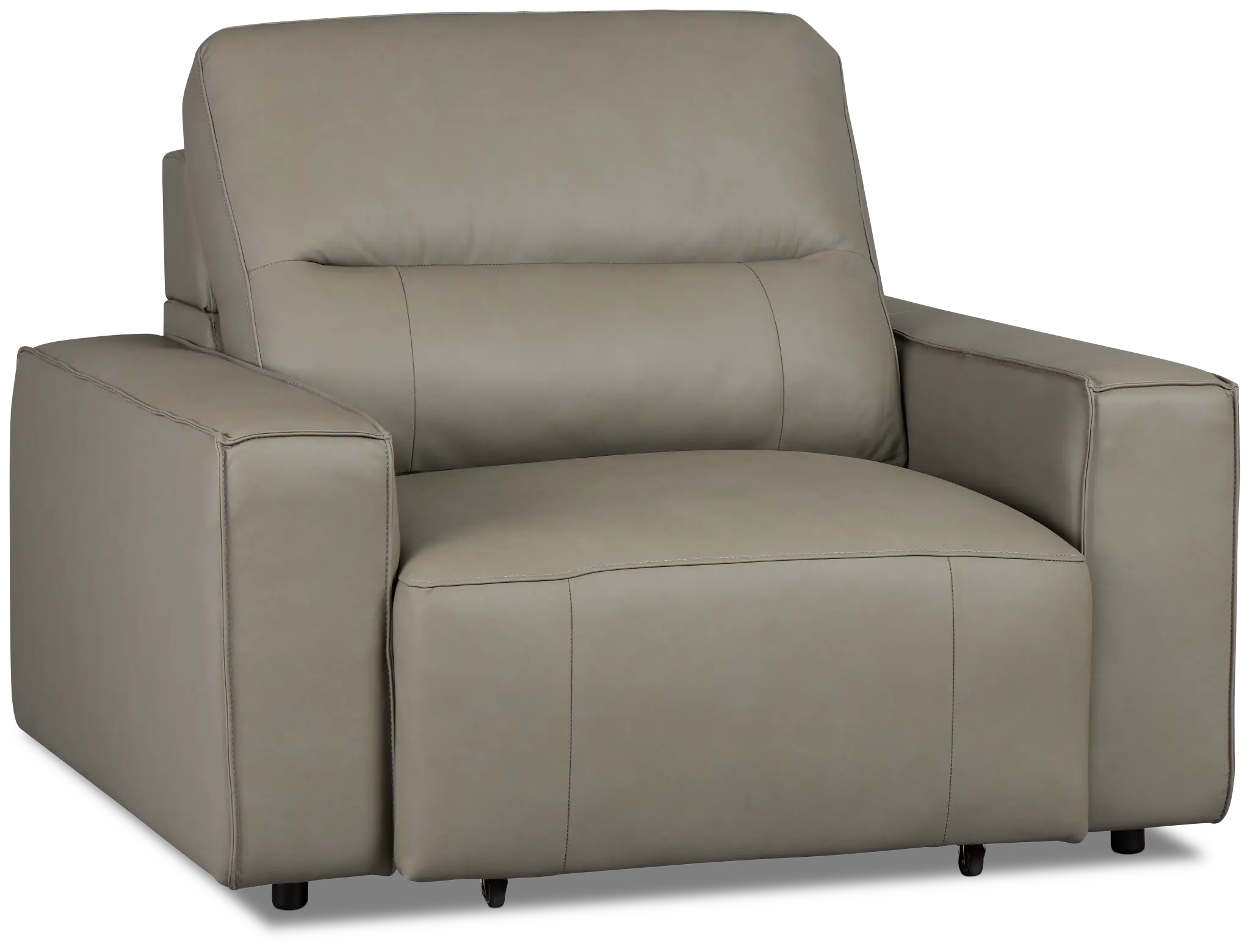 Rudy Gray Lthr/vinyl Power Reclining Chaise Rudy Gray Lthr/vinyl Power Reclining Chaise