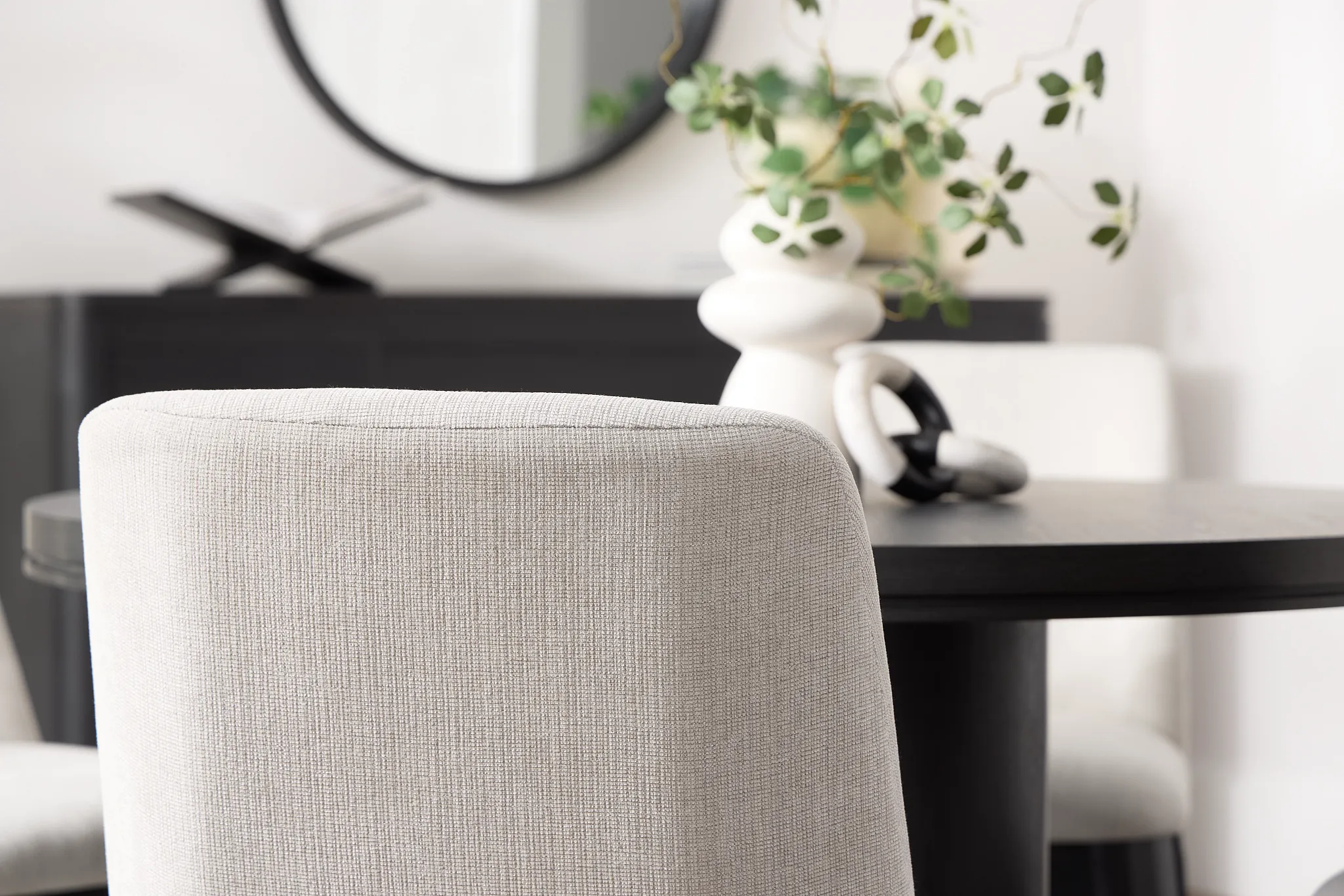 Emory Black Upholstered Side Chair