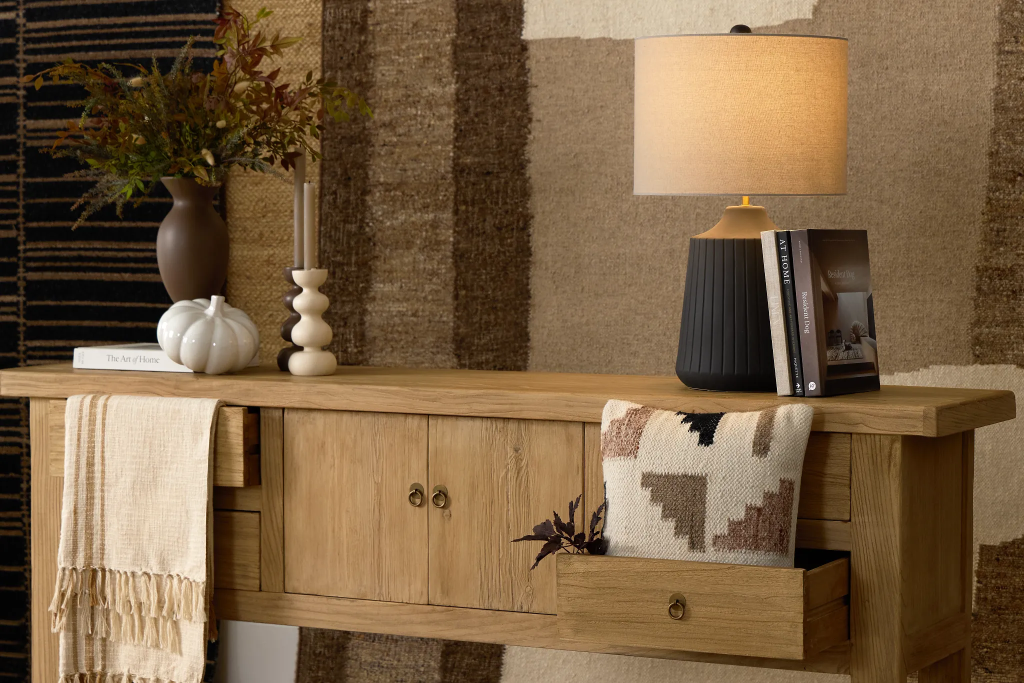 Oswin Black Ceramic Table Lamp