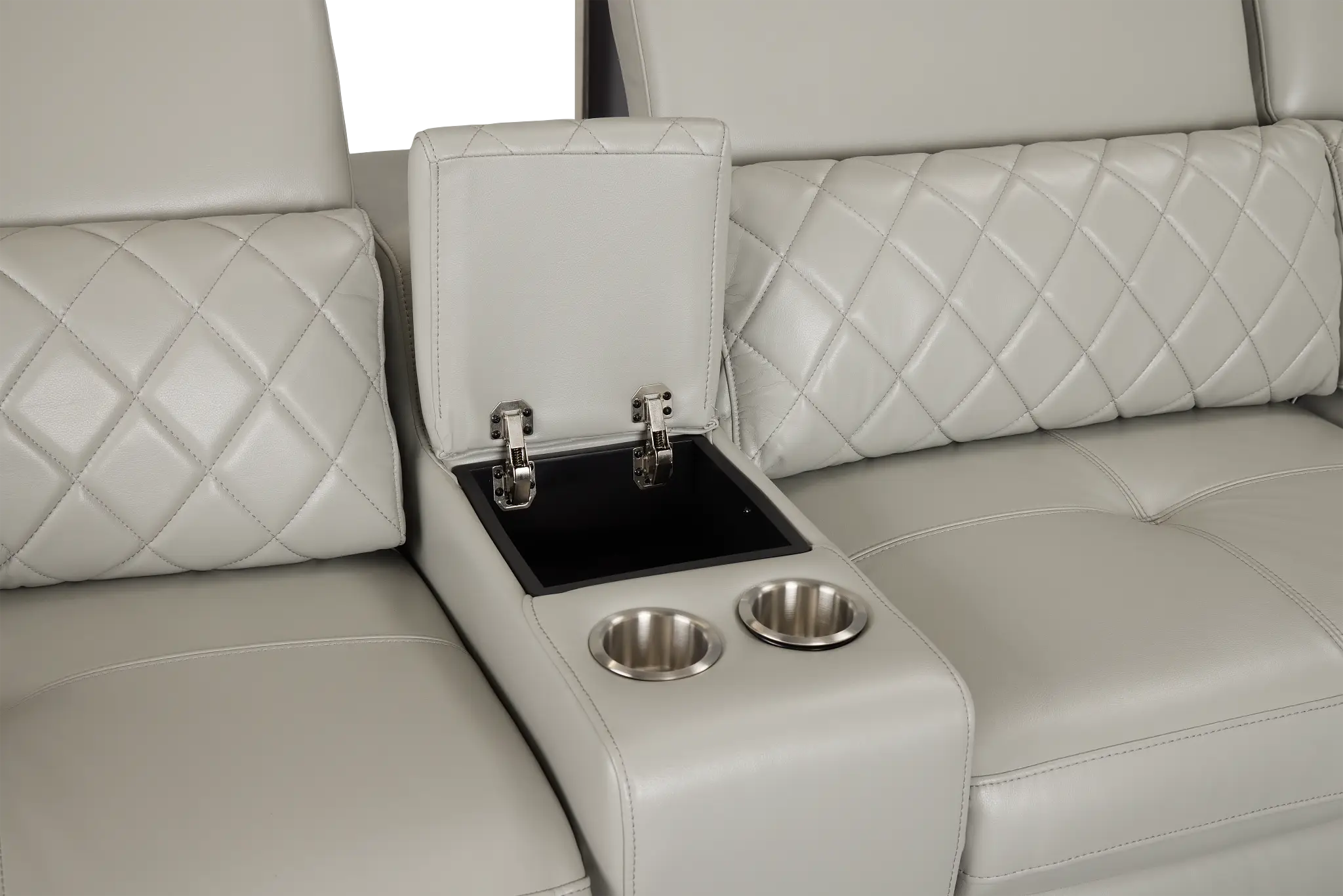 Ava Light Gray Micro Large Triple Power Reclining Two-arm Sectional Ava Light Gray Micro Large Triple Power Reclining Two-arm Sectional