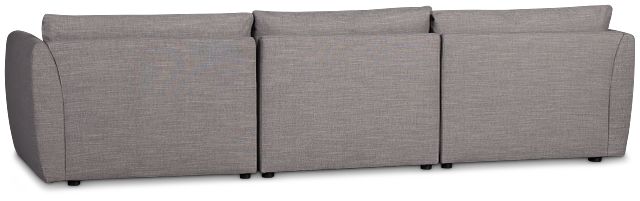 Serena Gray Fabric 3-piece Modular Sofa