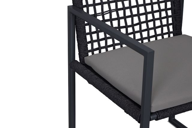 Sunrise Dark Gray Aluminum Arm Chair