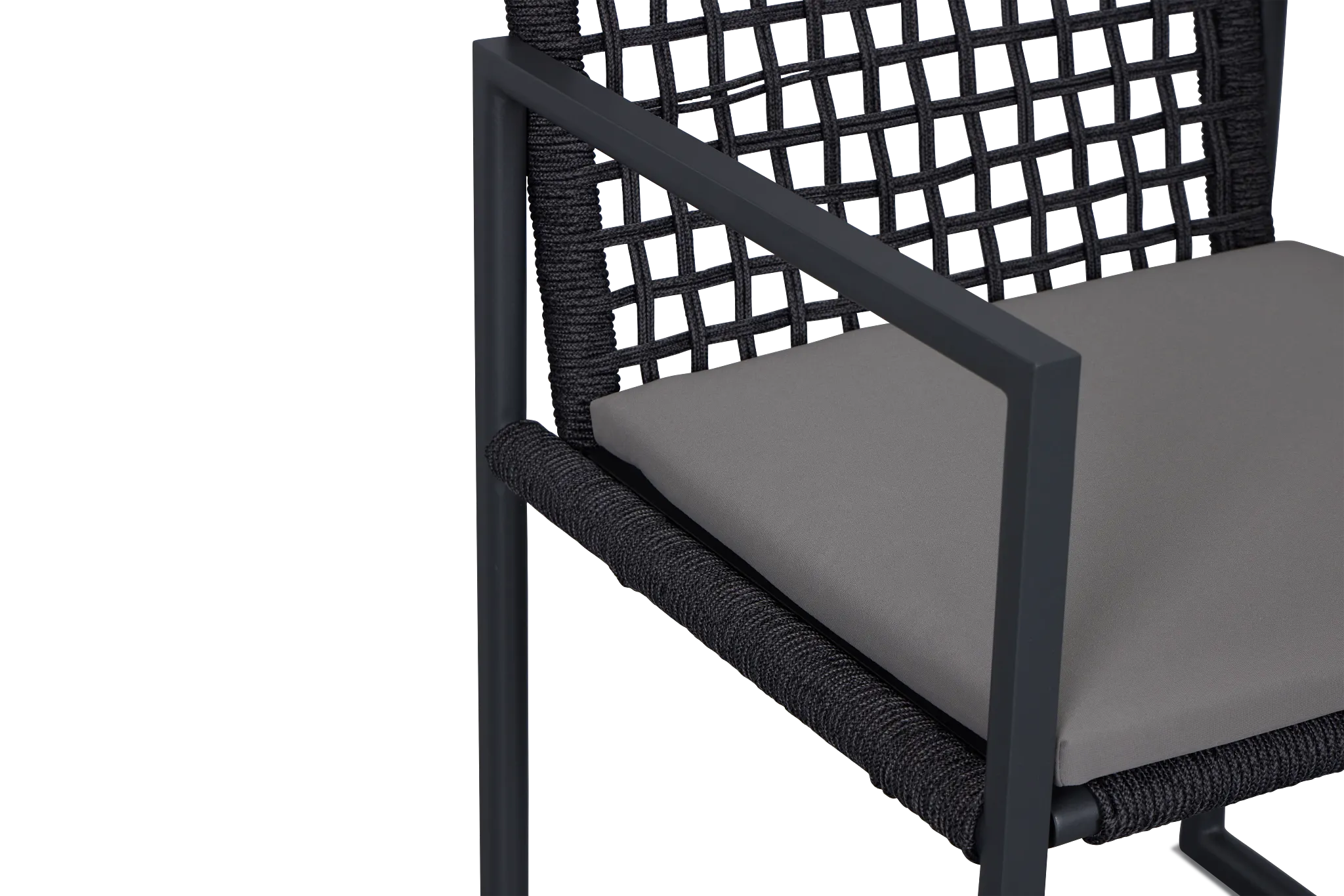 Sunrise Dark Gray Aluminum Arm Chair