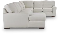 Austin White Fabric Large Left Chaise Sectional