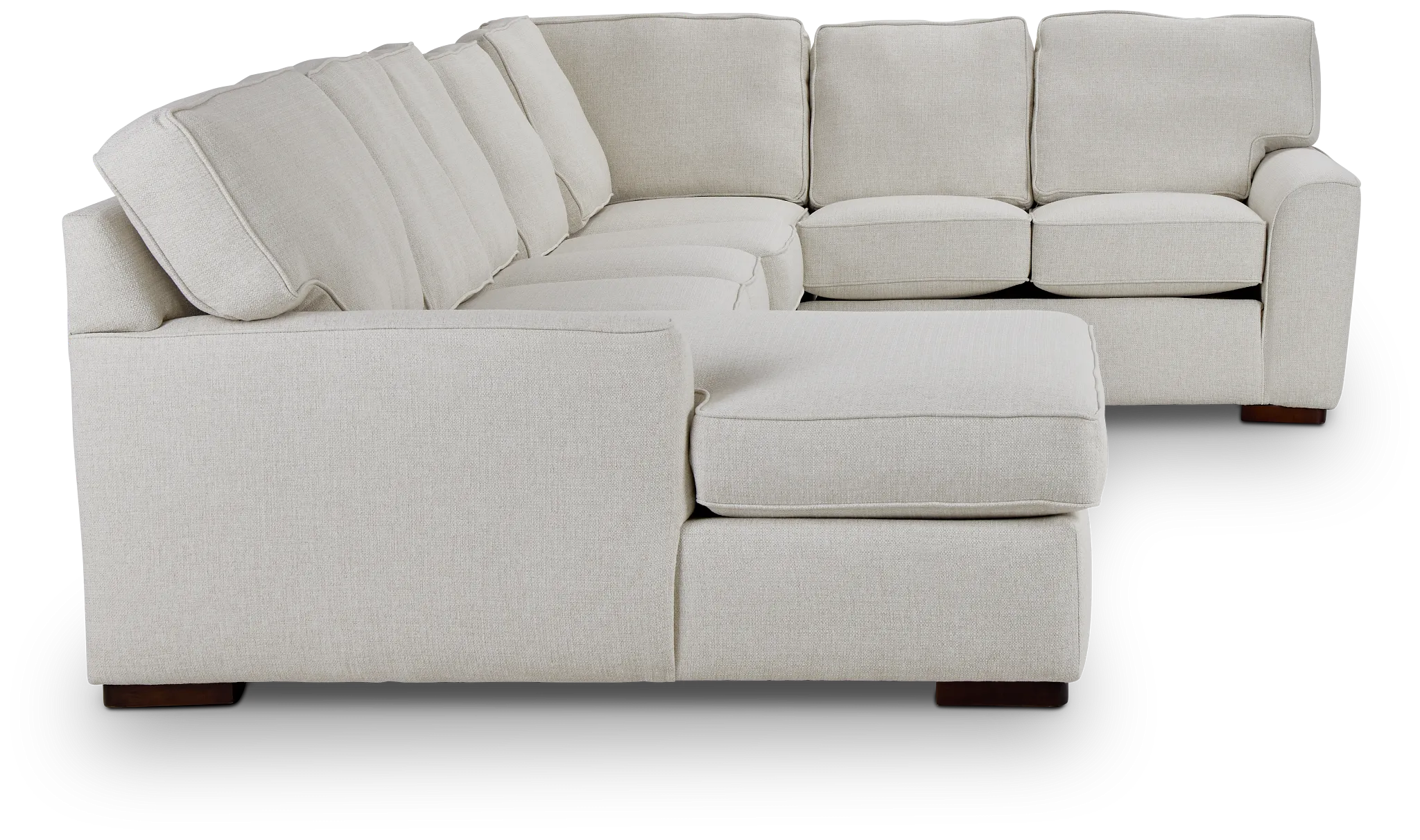 Austin White Fabric Large Left Chaise Sectional