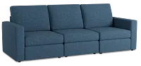 Citymod Blue Fabric 3-piece Modular Sofa