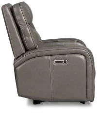 Jasper Gray Leather Power Recliner