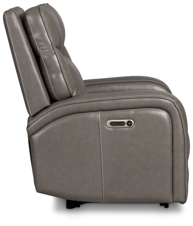 Jasper Gray Leather Power Recliner