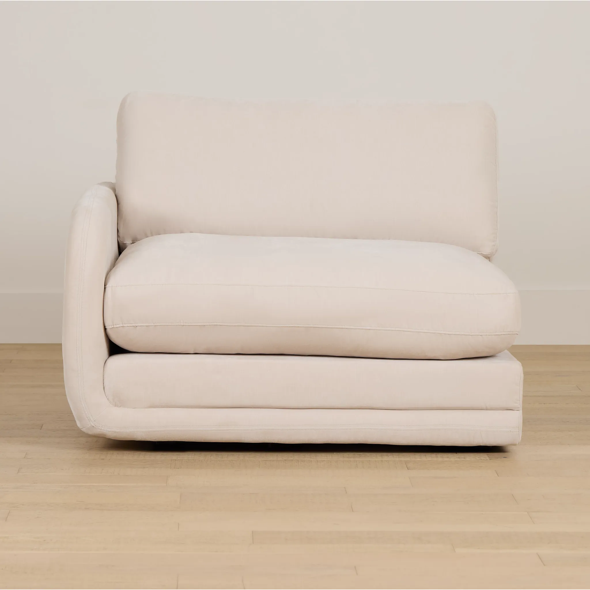 Jules Ivory Velvet Left Chair