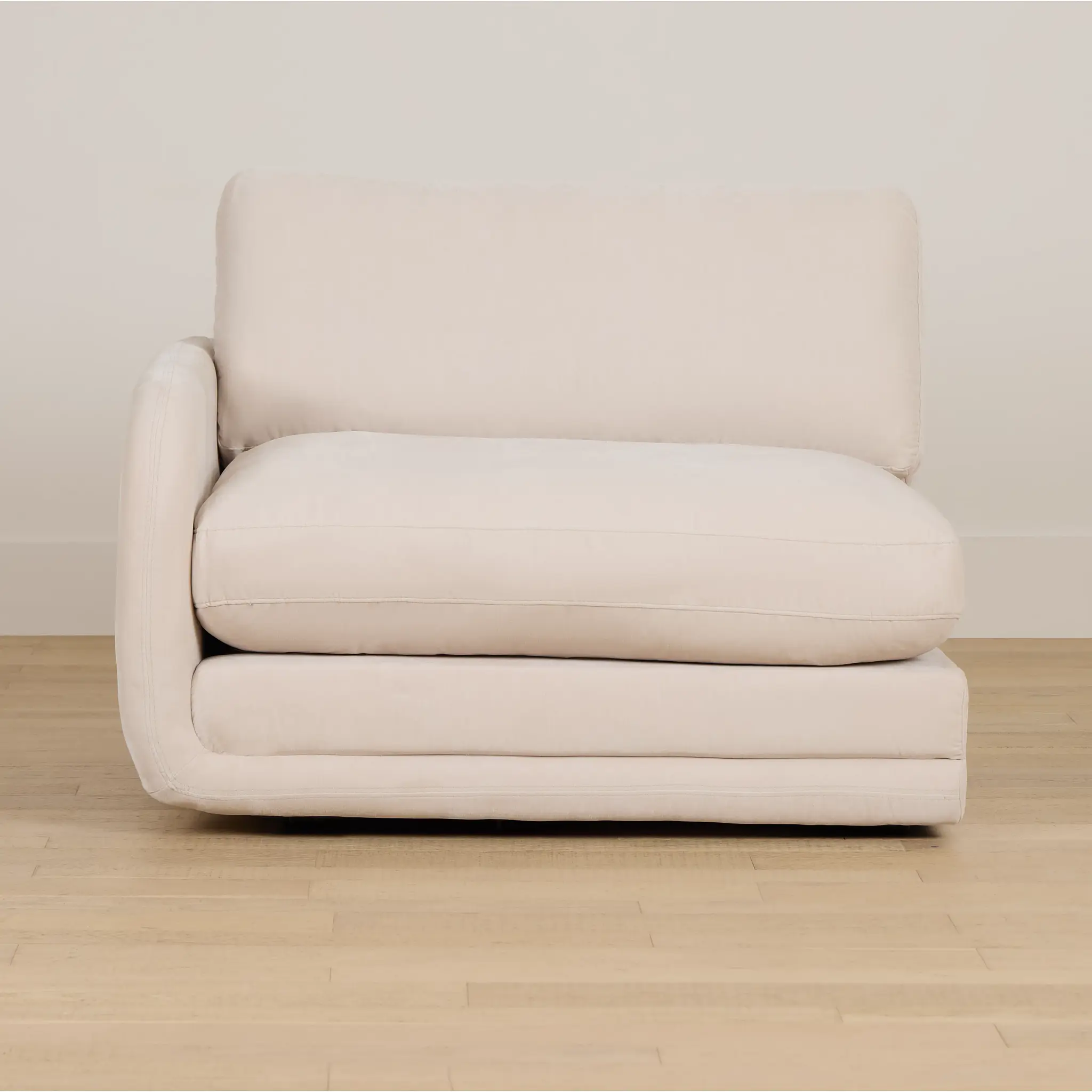 Jules Ivory Velvet Left Chair Jules Ivory Velvet Left Chair