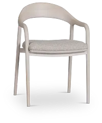 Gables White Upholstered Arm Chair