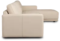 Kellan Ivory Leather Small Right Chaise Sectional