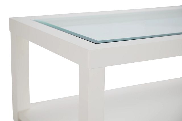 Hurley White Rectangular Coffee Table