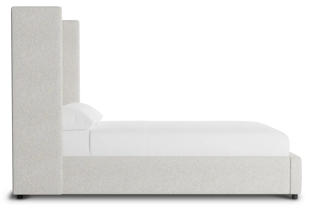 Captiva Gellar Beige 60" Upholstered Shelter Bed