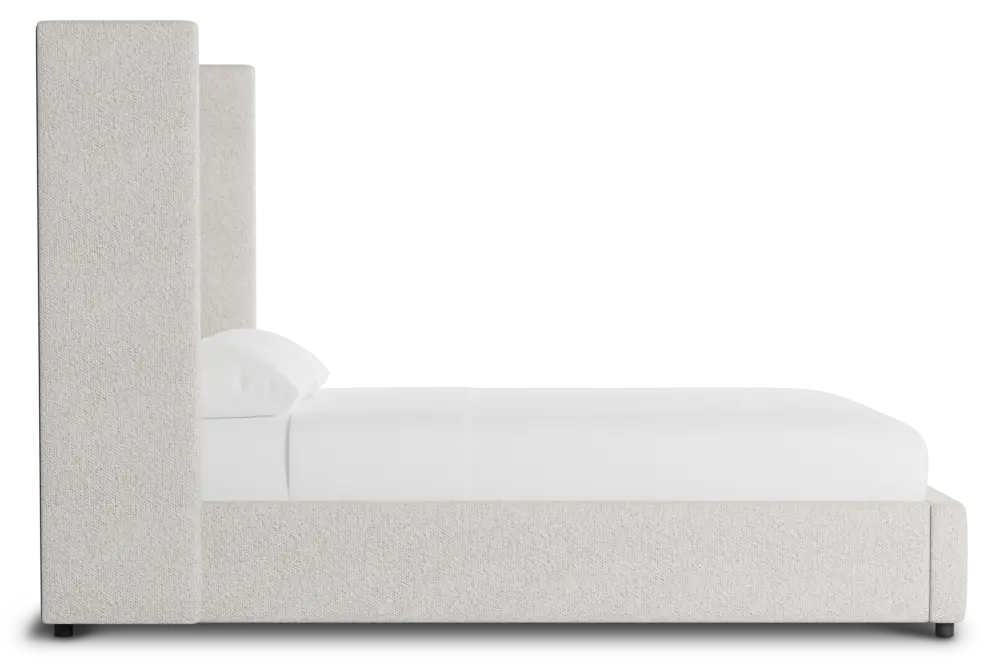 Captiva Gellar Beige 60" Upholstered Shelter Bed Captiva Gellar Beige 60" Upholstered Shelter Bed