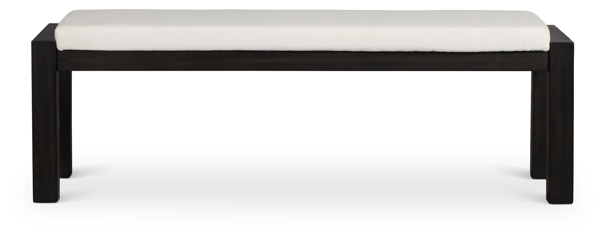 Jackson White Upholstered Dining Bench