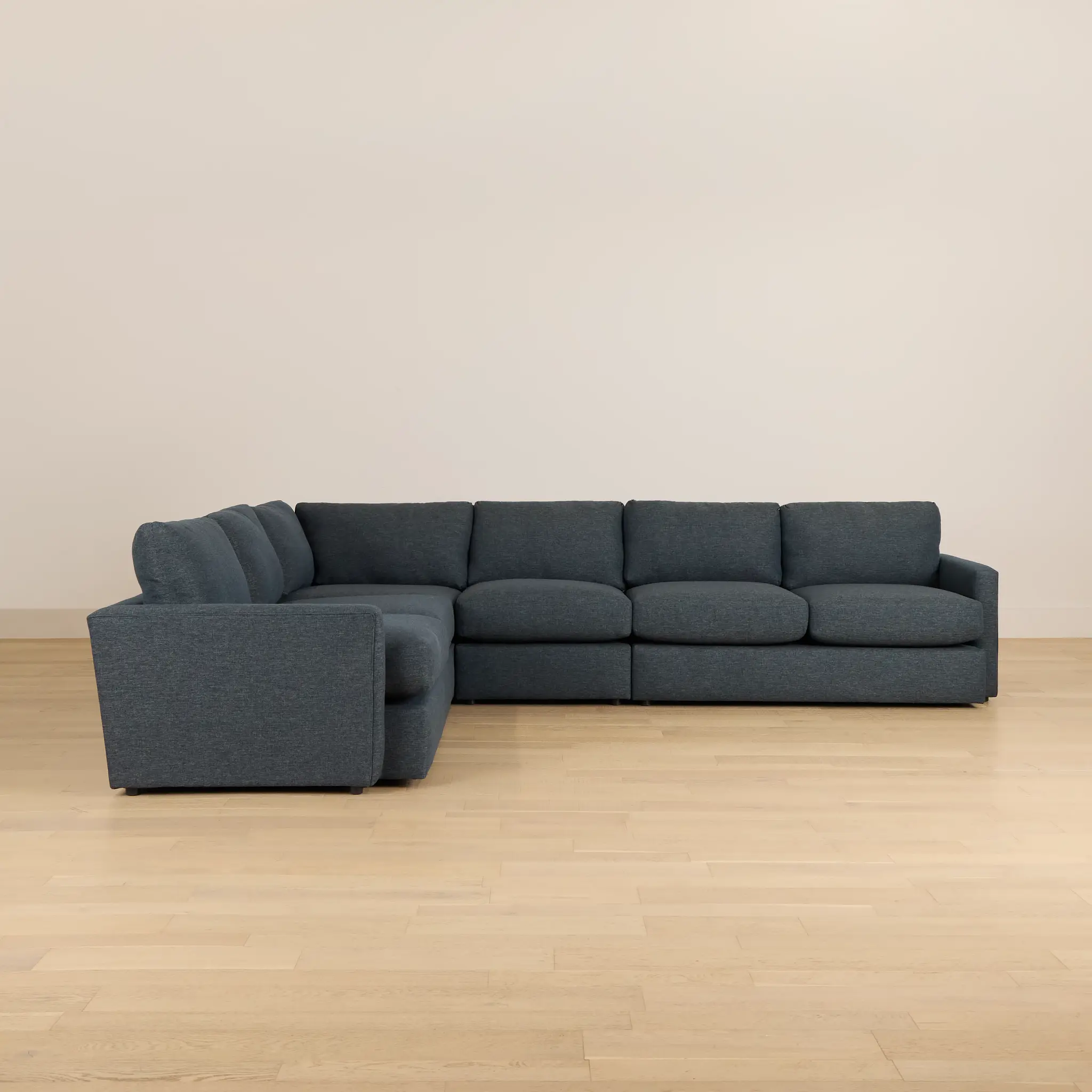 Noah Dark Blue Fabric Medium Two-arm Sectional Noah Dark Blue Fabric Medium Two-arm Sectional