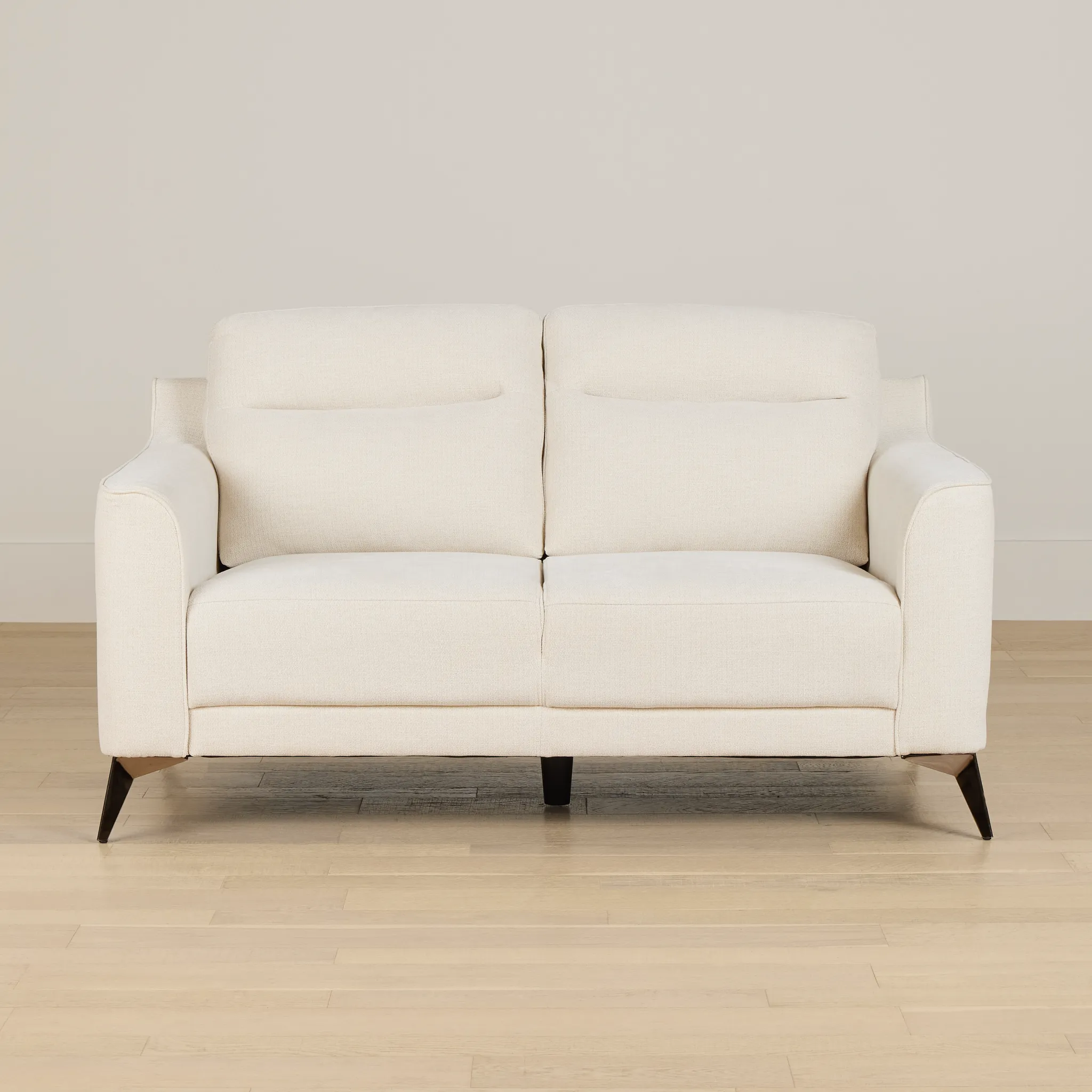Talia Light Beige Fabric Loveseat
