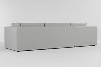 Destin Delray Pewter Fabric 3-piece Modular Sofa