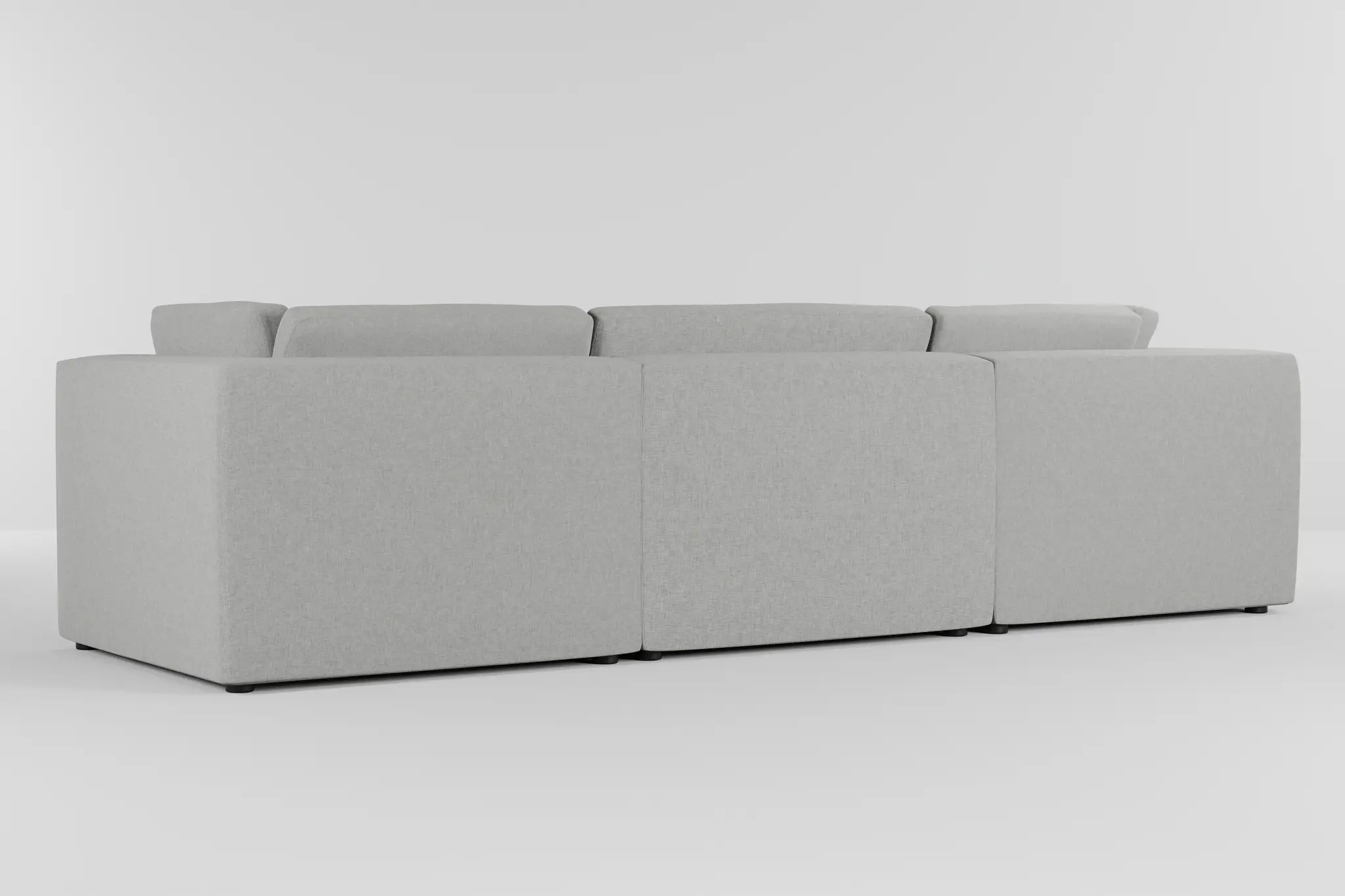 Destin Delray Pewter Fabric 3-piece Modular Sofa Destin Delray Pewter Fabric 3-piece Modular Sofa