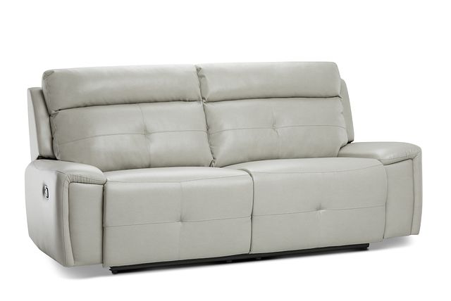 Chandler Light Gray Micro Reclining Sofa