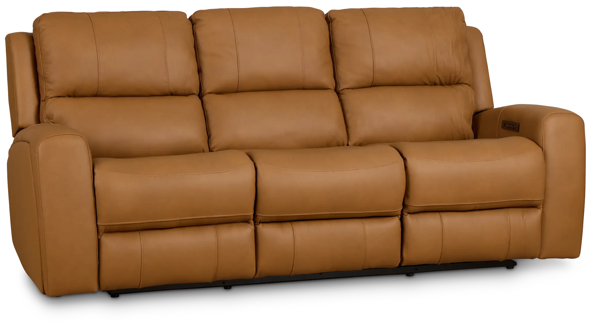Summit Light Brown Lthr/vinyl Power Reclining Sofa W/ Power Headrest Summit Light Brown Lthr/vinyl Power Reclining Sofa W/ Power Headrest